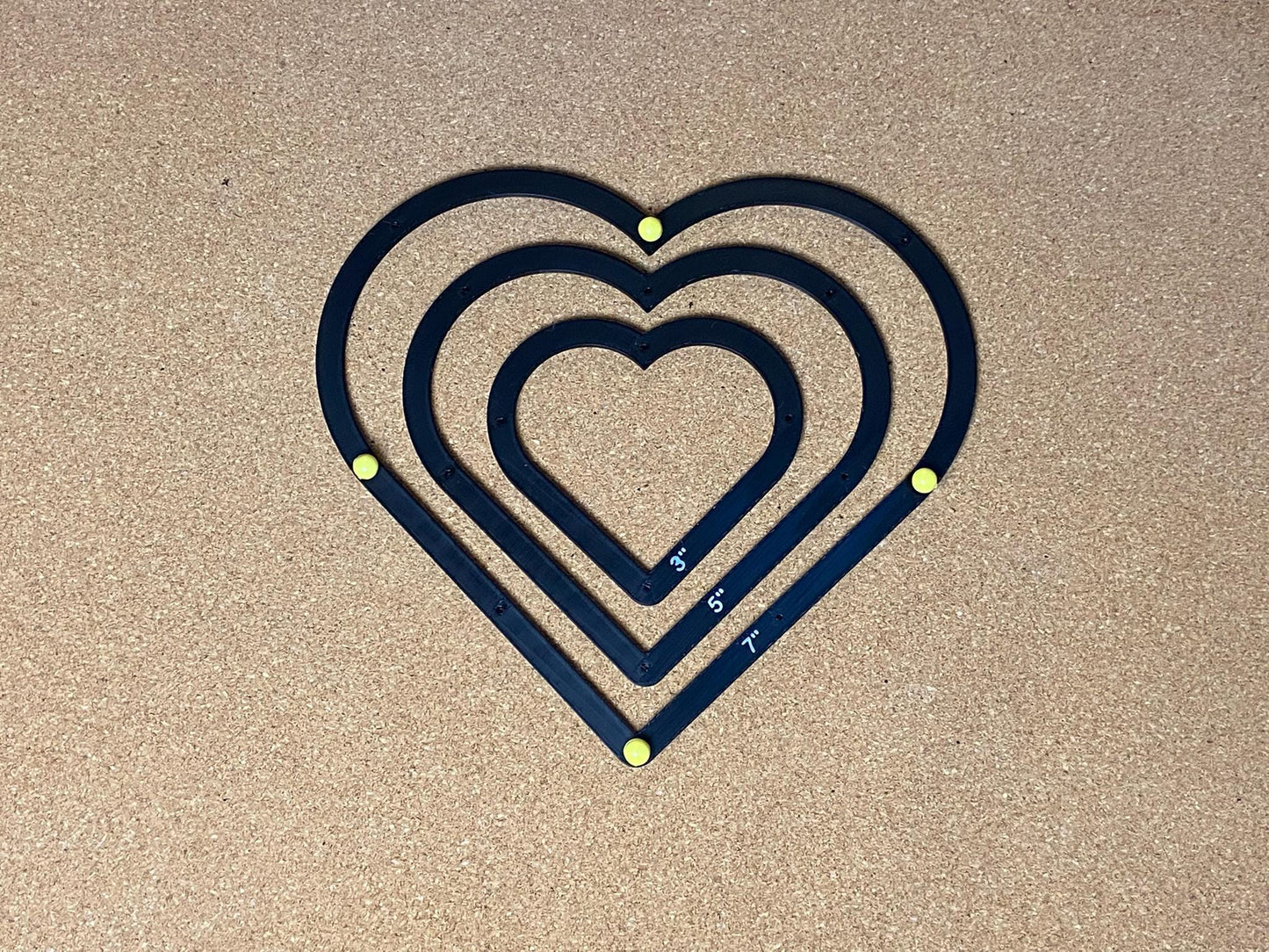 Heart Stained Glass Soldering Jig: 3D Printed Layout Frames