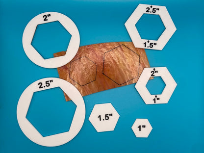 Hexagon Tracing Stencil, Stained Glass Honeycomb Jig