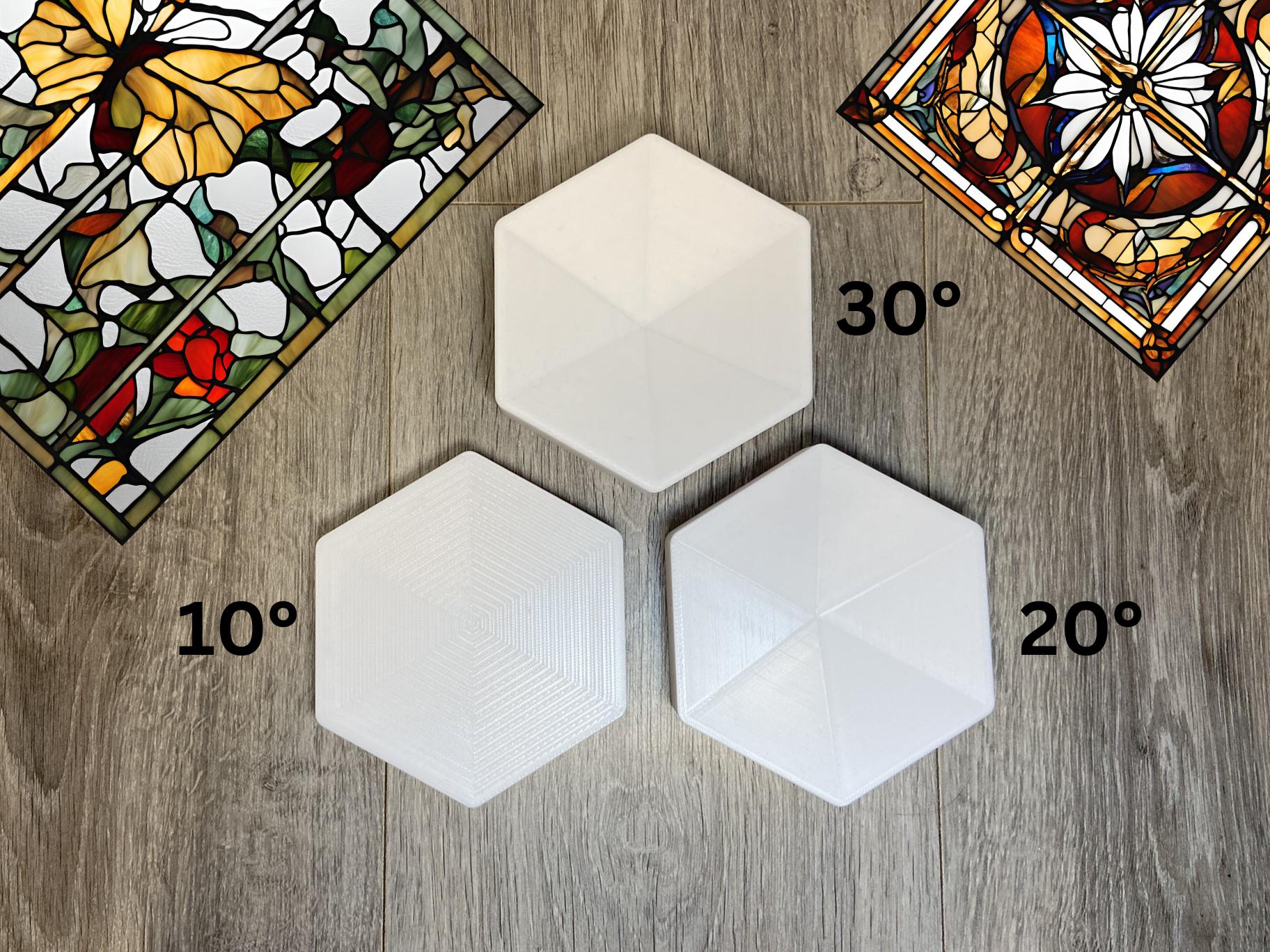 Hexagon Stained Glass Soldering Jig: 10/20/30 Degree Fixture