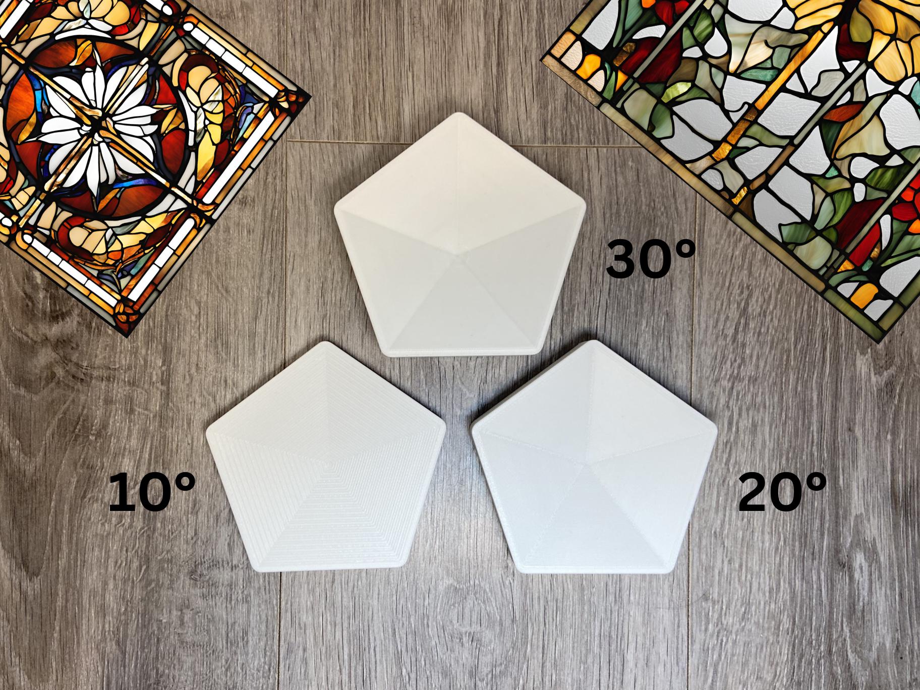 Pentagon Stained Glass Soldering Jig: 10/20/30 Degree Fixture