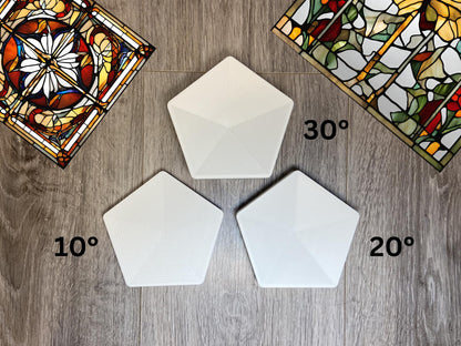 Pentagon Stained Glass Soldering Jig: 10/20/30 Degree Fixture