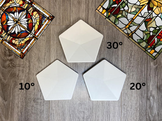 Pentagon Stained Glass Soldering Jig: 10/20/30 Degree Fixture