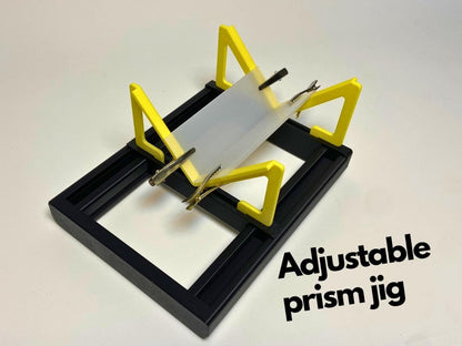 Stained glass jig for soldering prism glass shapes fixture stained glass