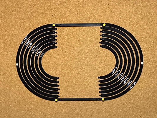 Oblong Stained Glass Soldering Jig Fixture