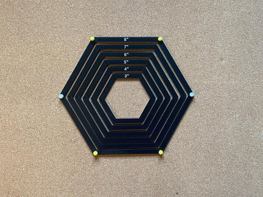 Hexagonal Stained Glass Soldering Jig: Layout Frame Artist Tool