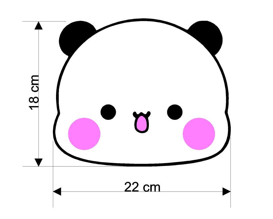 Bubu Wall Clock Gift for Couple Love Heart Cute Couple Panda Bear Trendy Gift Lovely Gift for Girlfriend