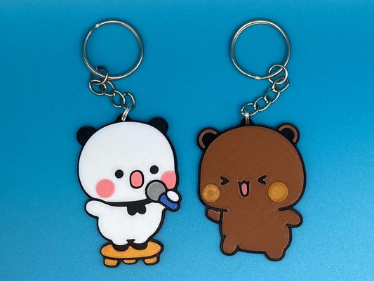 bubu dudu keyring peach goma cute couple gift for couples valentines day