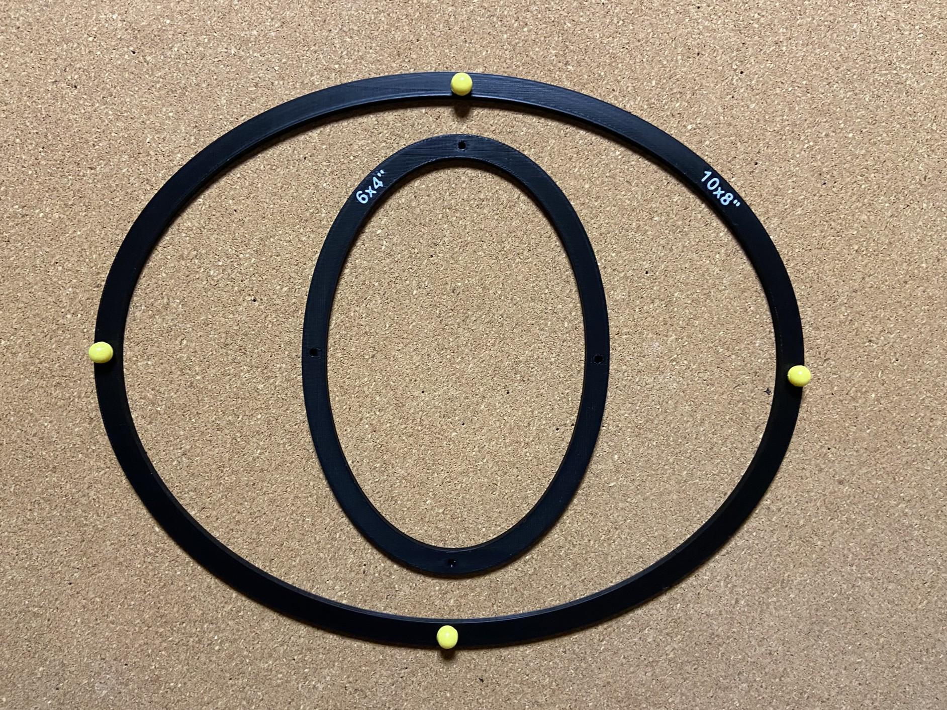 Oval Stained Glass Soldering Jig: 6-Piece Layout Frame Set