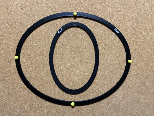 Oval Stained Glass Soldering Jig: 6-Piece Layout Frame Set