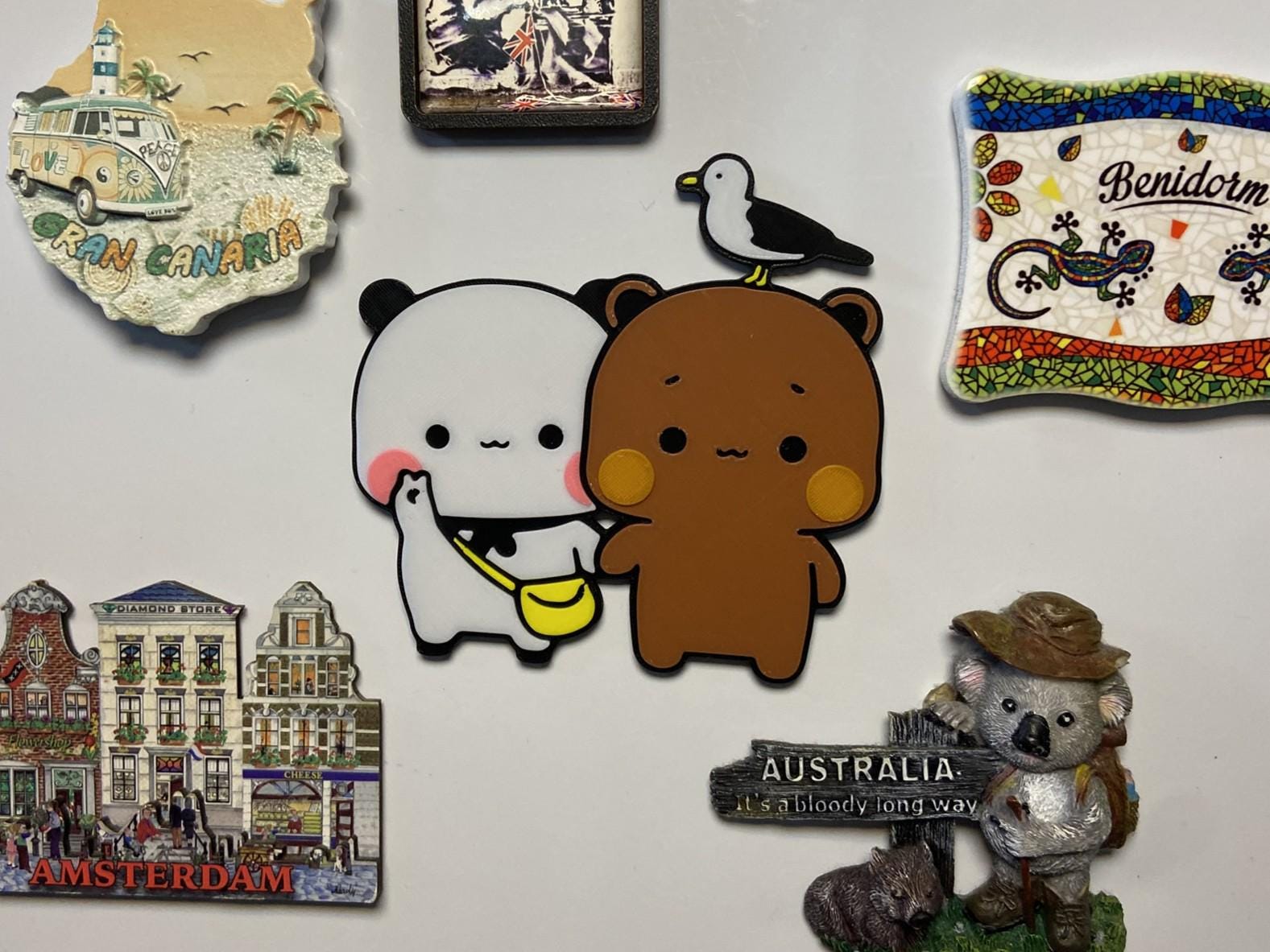 Bubu and dudu fridge magnet cute couple gift