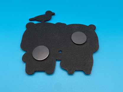 Bubu Dudu Fridge Magnet Holiday Gift for Couples Love Heart Cute Couple Panda Bear Peach Goma Holidays Vacations