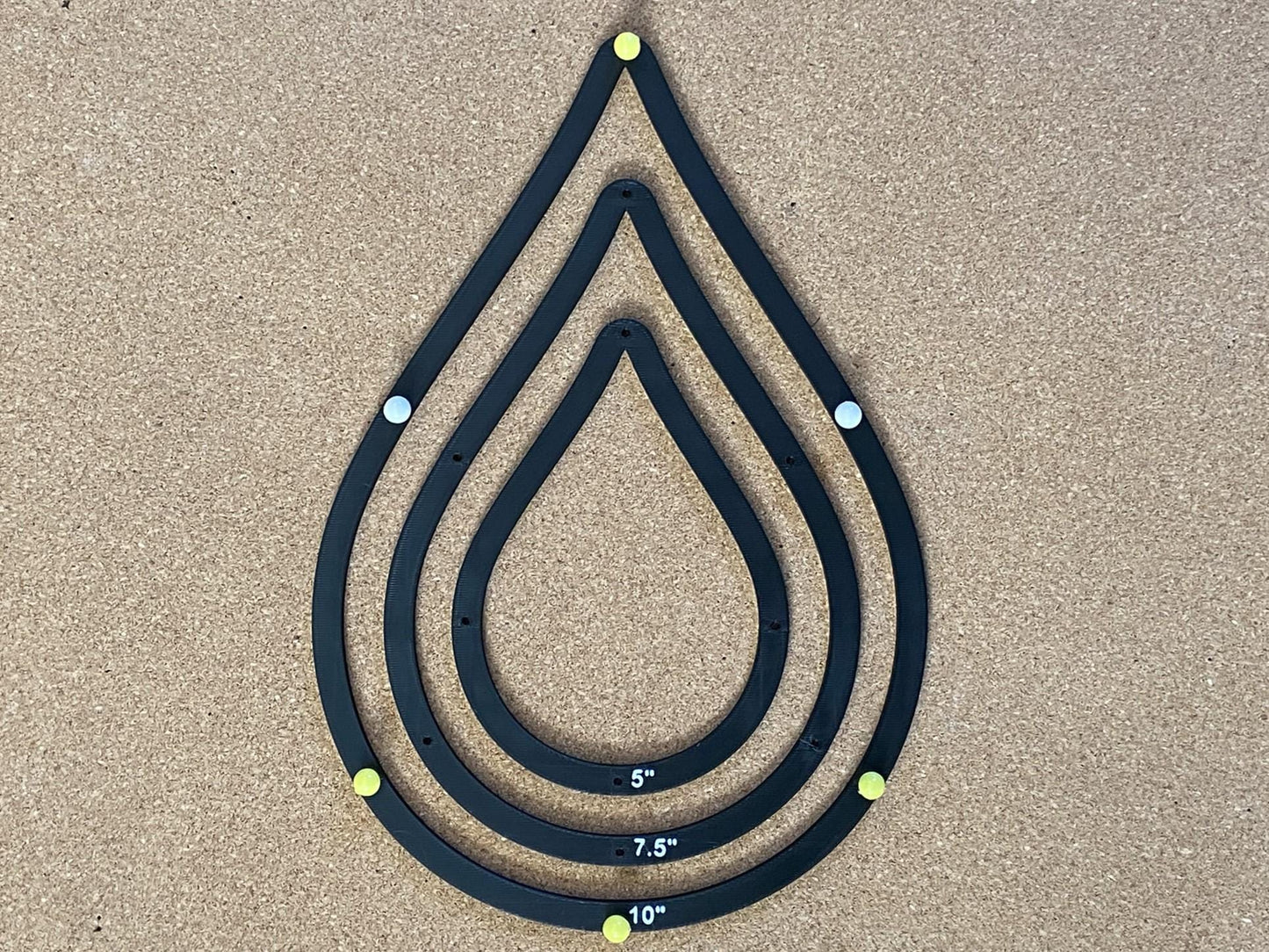 Teardrop Stained Glass Soldering Jig: Layout Frame Set