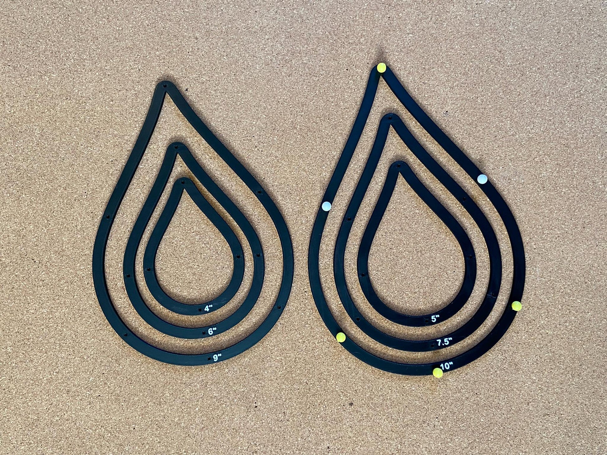Teardrop Stained Glass Soldering Jig: Layout Frame Set