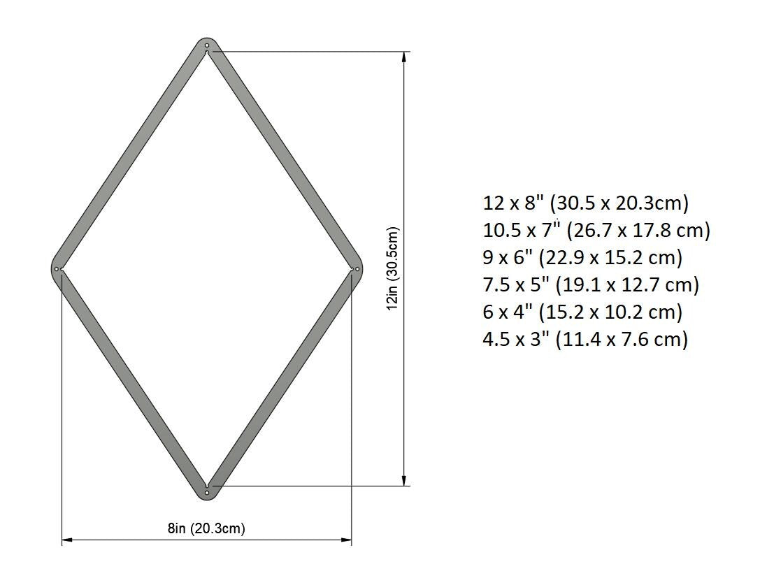 Stained Glass Soldering Jig: Diamond Layout Frame - Handcraft Tool