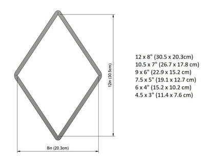 Stained Glass Soldering Jig: Diamond Layout Frame - Handcraft Tool