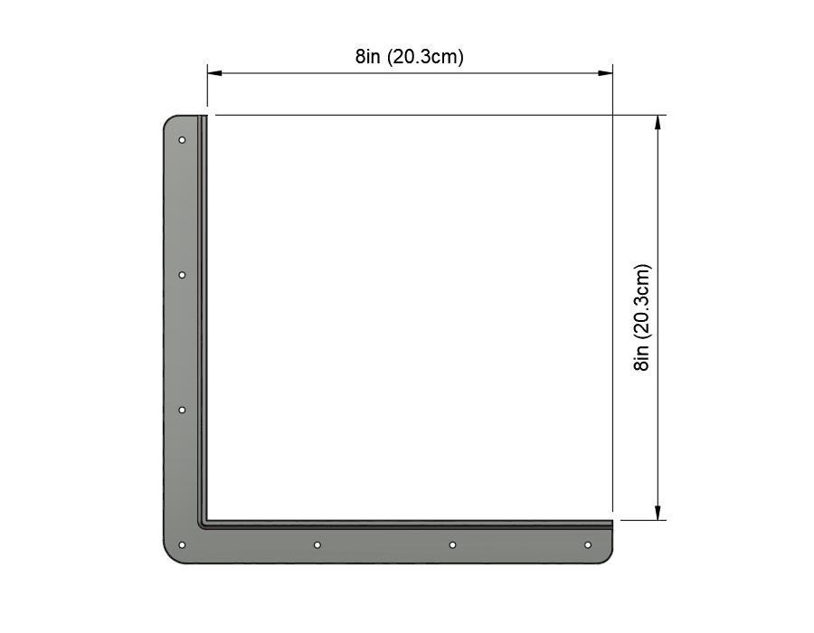 Square Corner Jig: 8x8" Stained Glass Soldering Fixture