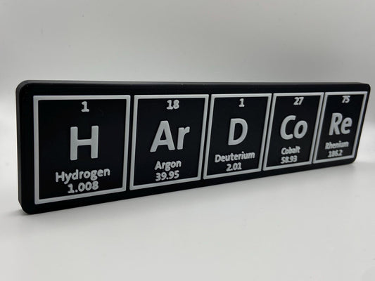 Hardcore Elements Plaque Gift For Ravers Periodic Table