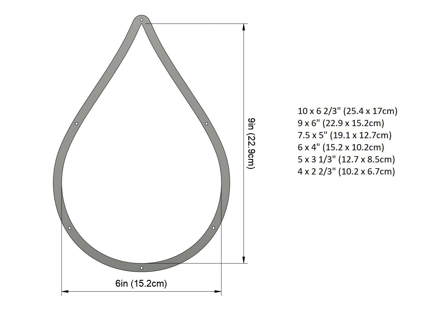 Teardrop Stained Glass Soldering Jig: Layout Frame Set