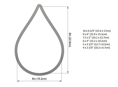 Teardrop Stained Glass Soldering Jig: Layout Frame Set
