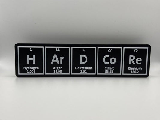 Hardcore Elements Plaque Gift For Ravers Periodic Table